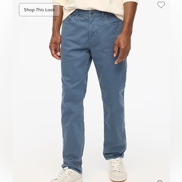 J crew opal blue Straight-fit garment-dyed five-pocket pant - Picture 1 of 5